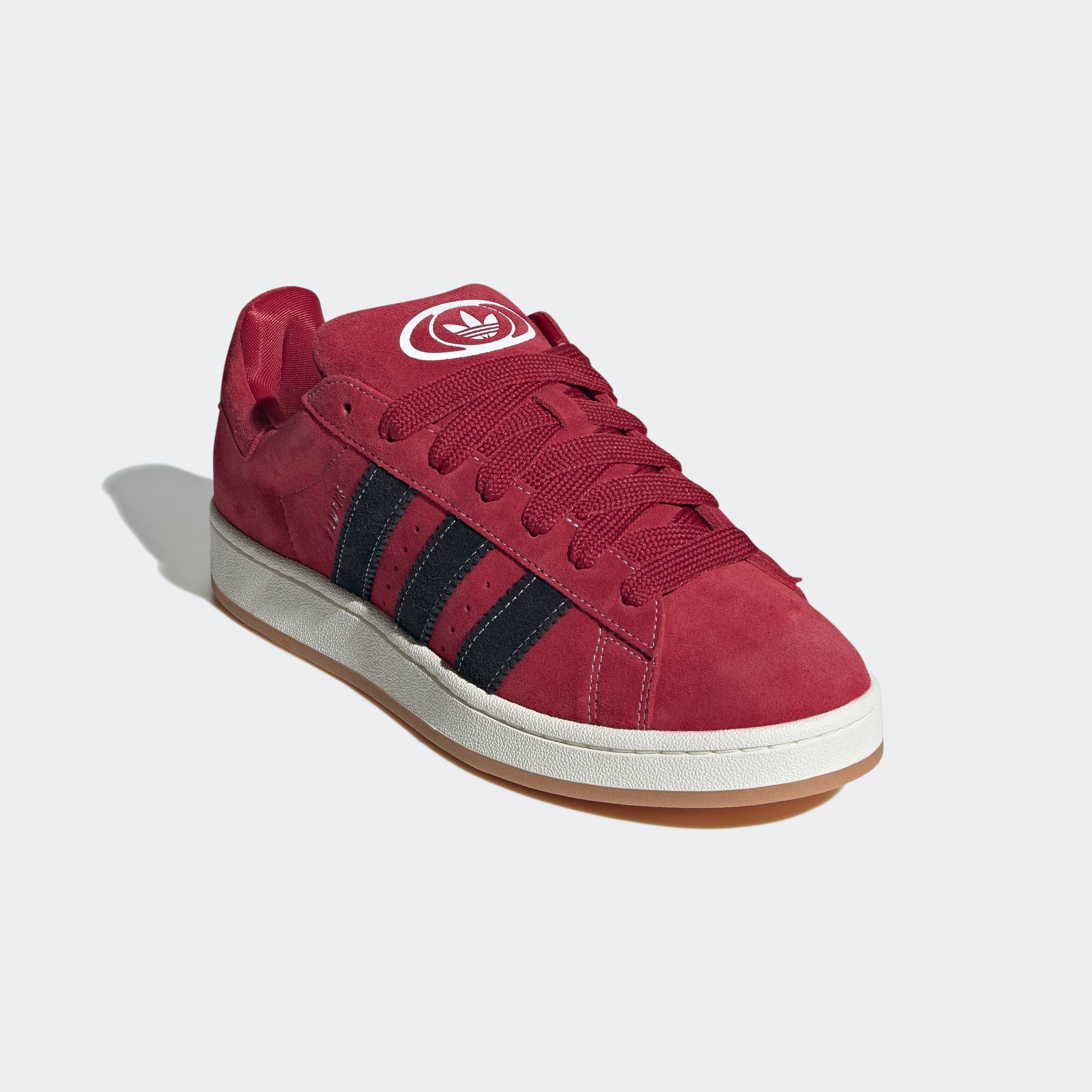 Sneaker ADIDAS ORIGINALS "CAMPUS 00S", Herren, Gr. 38,5, weiß (team victory rot, core schwarz, sanftes weiß), Leder, Schuhe Sneaker