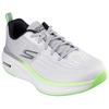 Sneaker SKECHERS "GO RUN ELEVATE 2.0-FLUID MOTION", Herren, Gr. 43, weiß, grau, neongrün, Textil, kontrastfarbene Details, sportlich, Schuhe, Sportschuh mit dämpfender Ultra Light Cushioning