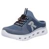 Clog RIEKER SPORT, Damen, Gr. 38, blau (jeansblau), Lederimitat, Textil, sportlich, Schuhe, Schlupfschuh, Sabot, Sneaker mit aufgesetztem Schnellverschluss