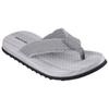 Zehentrenner SKECHERS "TANTRIC-FRITZ", Herren, Gr. 40, grau (hellgrau), Textil, used, casual, Schuhe, Sommerschuh, Schlappen, Poolslides, Badeschuh, mit weichem Zehensteg