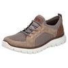 Slip-On Sneaker RIEKER, Herren, Gr. 40, beige (beige, braun), Lederimitat, Textil, sportlich, Schuhe, Schlupfschuh, Slipper, Freizeitschuh, Gummizug und helle Laufsohle