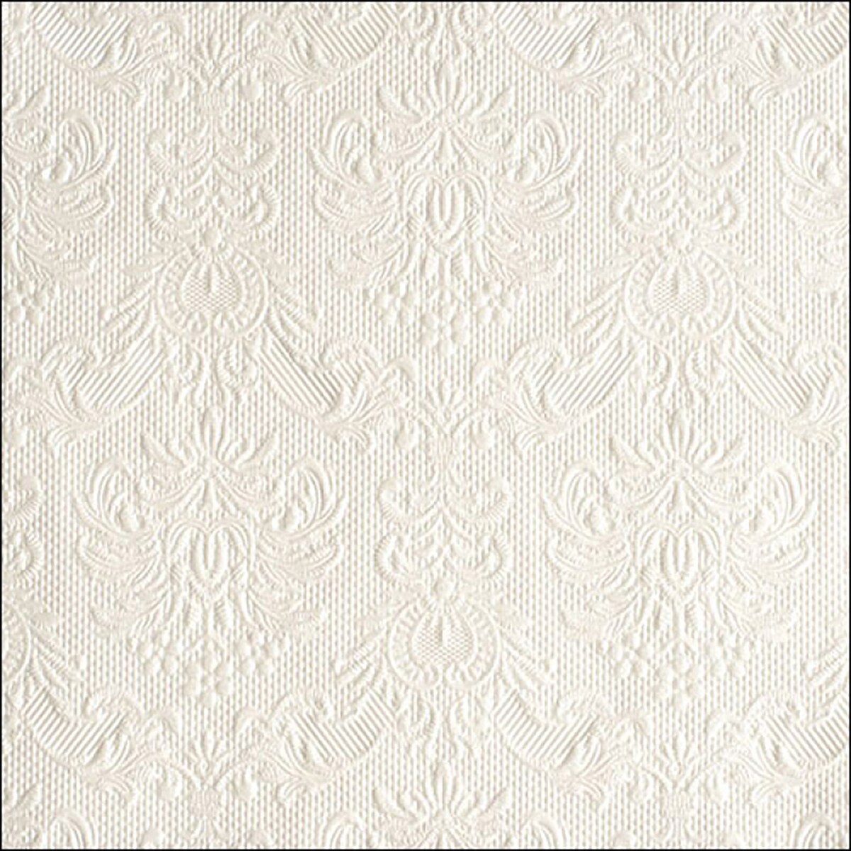 Ambiente 15 Servietten Papier 33x33cm 3-lagig - Einweg Papierservietten mit Ornamenten geprägt Hochzeit Dinner Gastronomie Party Hochzeitsservietten Weiß Image
