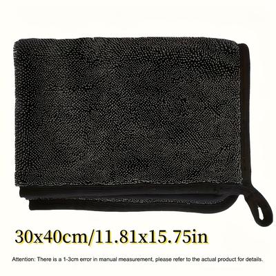 TEMU 2pcs Microfiber Cleaning Cloth, Home Car Washing Cloth, Car Drying Towel, Multi-functional Rag, Super Absorbent Towel, Glass Wiping Towel, Bathroom Cleaning Image