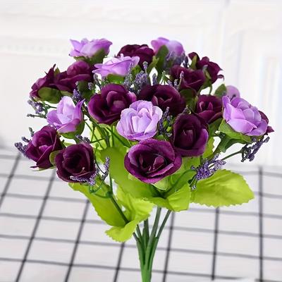 TEMU 2025 Rose Bouquet - Small Fake Flower Decoration Bouquet - Versatile Decoration For Wedding, Birthday, Home And Hotel Multi-functional Decoration Real Flower Image