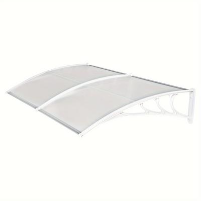 TEMU 1 Piece Household/ Commercial Door Awning Shelter 60 X Cm Porch Front Rain Cover Outdoor Patio Shelter Weatherproof Transparent Sun Shelter For Door/ Window