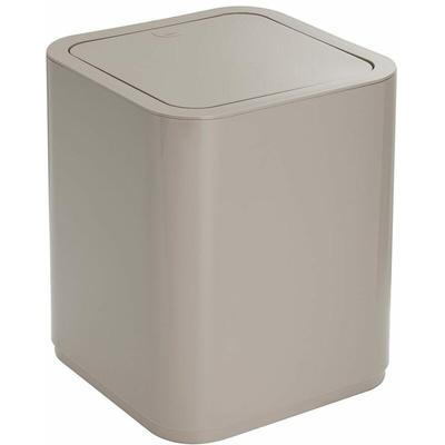 8 Liter, Quadratischer Abfalleimer Mit Deckel In Beige Agave Image