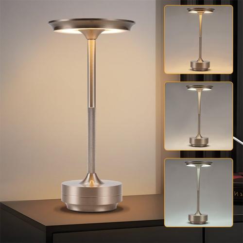 Nachttischlampe Kabellos Tischlampe Akku - led Tischleuchte Touch Dimmbar Lampe mit usb Aufladbar