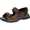 Sandale WALDLÄUFER "H-Taro", Herren, Gr. 12 (47), braun (dunkelbraun), Nubukleder, Basic, Schuhe, Sommerschuh, Klettschuh, Freizeitsandale, mit Profilsohle, H-Weite