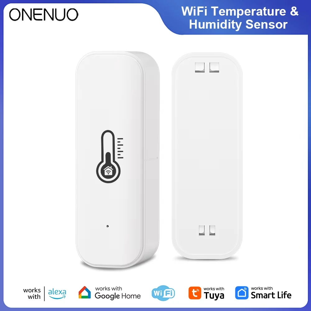 Tuya WiFi Indoor Smart Temperatur und Feuchtigkeit Sensor Hygrometer Batterie Powered APP Überwachung Für Alexa Google Home Stimme Image