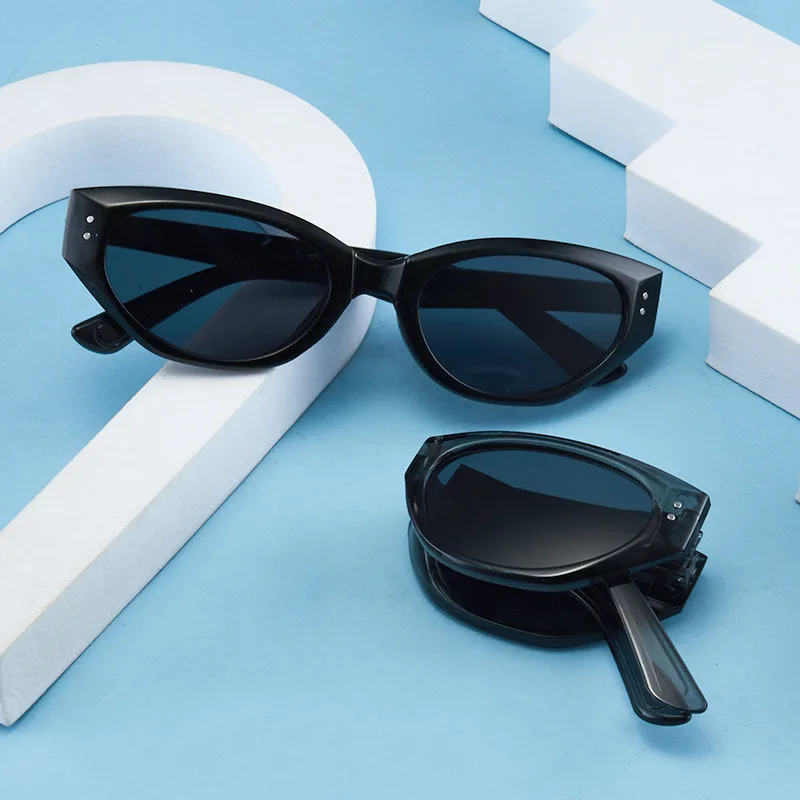 Faltbare Sonnenbrille Mode leichte Sonnenschutz brille Sonnenbrille für Frauen Image