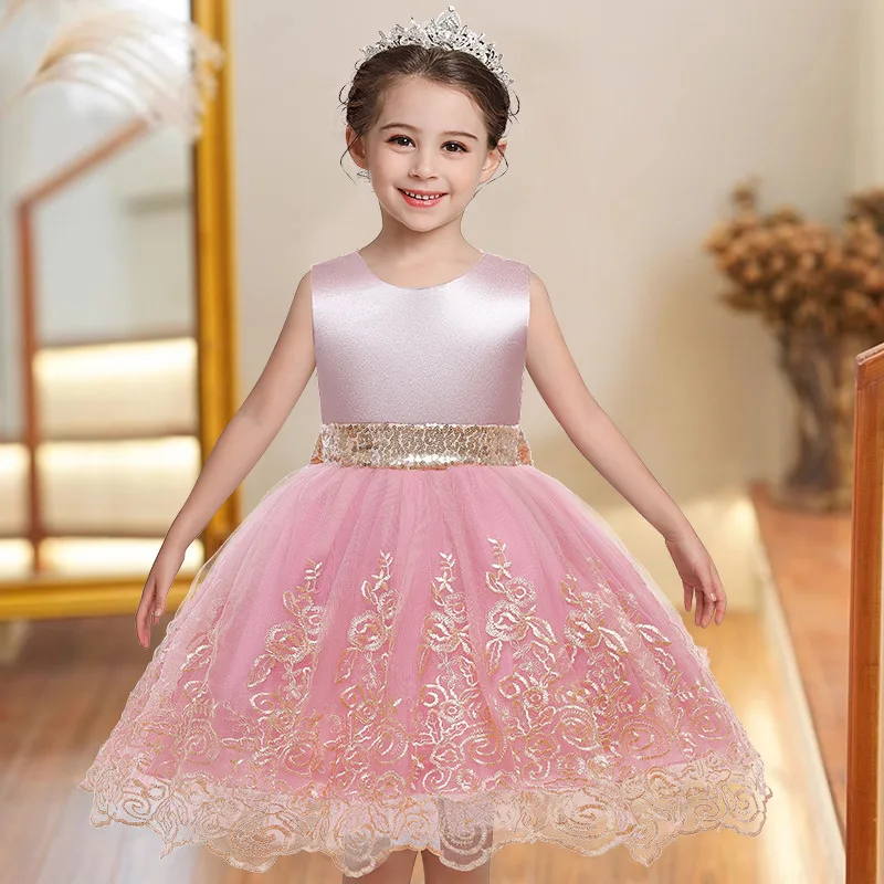 Mädchen Elegante Kleider Sommer Weiß Hochzeit Brautjungfer Kleid Für Mädchen Abendkleid Große Schleife Mädchen Party Kleid Kinder Erstkommunion