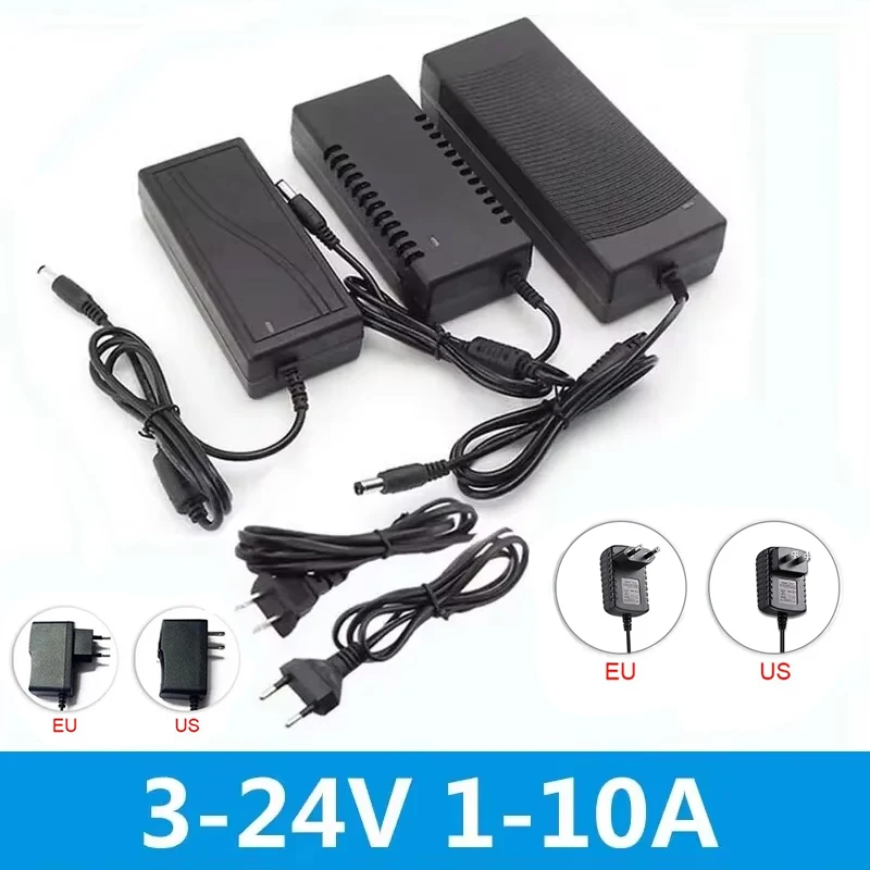 Netzteil Adapter AC 220V DC 3V 5V 6V 8v 9V 10V 12V 24V Adapter Ladegerät 1A 2A 3A 5A 6A 8A Universal für LED Licht CCTV Kamera Image