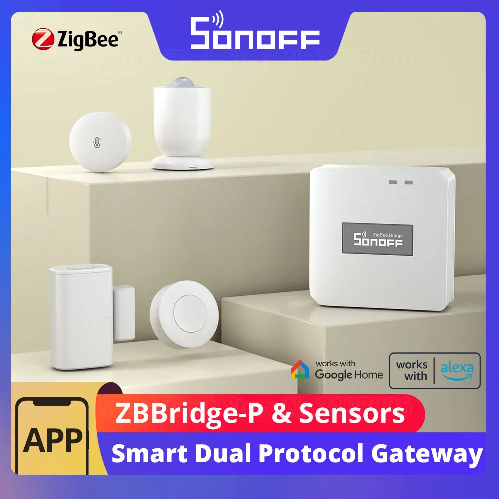 SONOFF ZBBridge-P Zigbee Bridge Drahtloser Schalter Temperatur Luftfeuchtigkeit Bewegung Tür-/Fenstersensor Funktioniert mit WiFi über eWeLink APP Image