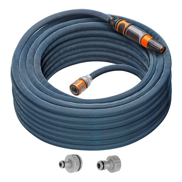 GARDENA Textilschlauch Gartenschlauch Liano Xtreme 25m SET (Komplett-Set mit Spritze) Image