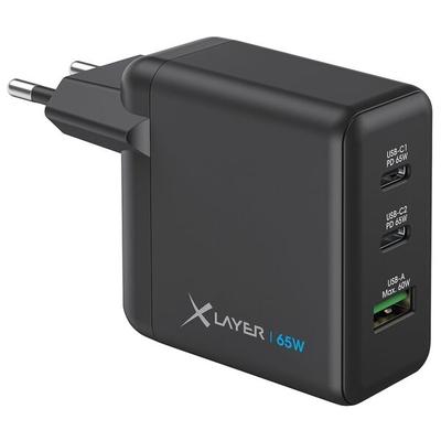 Xlayer Powercharger 65 W - USB-C Ladegerät - schwarz, 6x9.5 cm