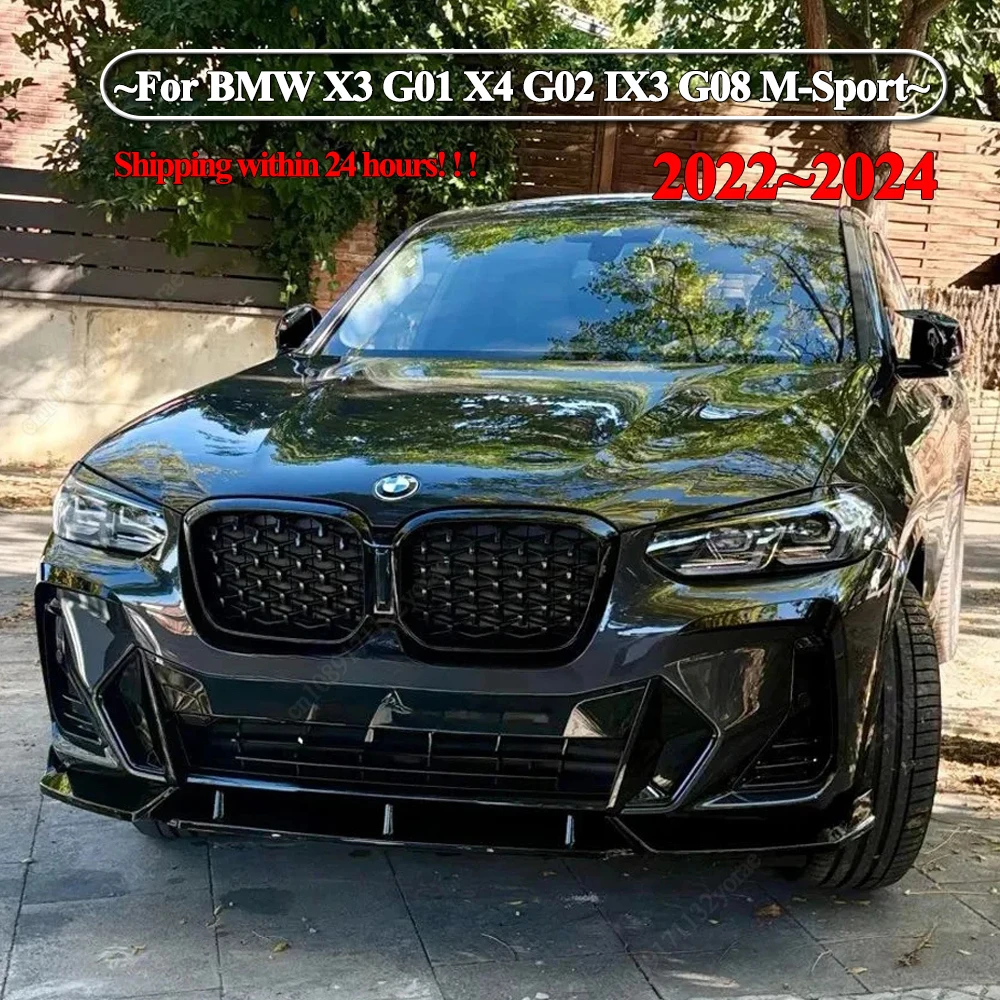 MP Stile Per BMW X3 G01 X4 G02 IX3 G08 20d 30i 30d M40i M40d M-Sport 2022-2024 Paraurti Anteriore Lip Spoiler Splitter Diffusore Tuning