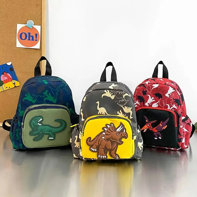 Sac à dos de maternelle pour garçons, sacs à dos d'école de dinosaure à la mode, imprimé de dessin animé, sac d'école décontracté pour enfants de 3 à 8 ans