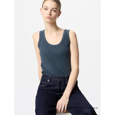 Uniqlo - Soft Ribbed Vest Top - Blue - XXL