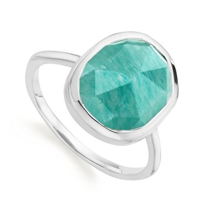 Sterling Silver Siren Gemstone Medium Ring Amazonite