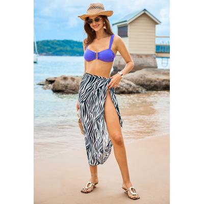 Electric Safari Animal Print Cover-Up Sarong