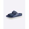 Pantolette HEINE, Damen, Gr. 37, blau (marine), Synthetik, modisch, Schuhe