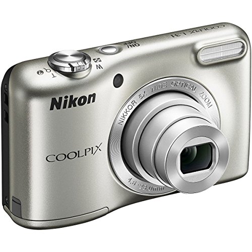 Nikon COOLPIX L31 Compact Digital Camera - (16.1 MP, 5x Optical Zoom) 2.7-Inch LCD - Silver (Renewed)