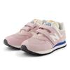 Sneaker NEW BALANCE "574", Gr. 34,5, twilight haz, Leder, Synthetik, sportlich, Schuhe, mit Klettverschluss