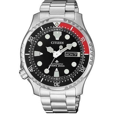 Automatikuhr CITIZEN "Promaster Mechanical Diver", silber (silberfarben, schwarz), Armbanduhren, Damen, Armbanduhr, Herrenuhr, Damenuhr, Taucheruhr, bis 20 bar wasserdicht