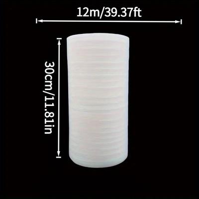 TEMU 1 Roll - 39ft Long, 47ft High Shock-absorbing Cylinder, 3mm Thick - Safe Shipping & Delivery Packaging Material, White, Product Padding|textured Surface|flexible Cushioning Image