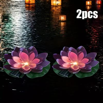 TEMU Solar For Lotus Lamp, Outdoor Lighting, Led Garden Decorative Light For Outdoors, Suitable For Gardens, , Swimming Pools, Lawns, Parks Image