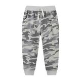 Boys Drawstring Elastic Pants Toddler Kids Cotton Sweatpants Trendy Print Active Jogger Trousers with Pockets for Gifts Gray 3 Years