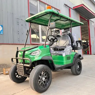 72V Lithium Battery Electric Golf Car 2+2 Seater Off Road Gas Golf Cart 5KW 7KW AC Motor Hunting Golf Buggy Cart