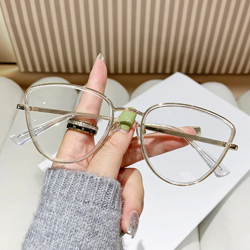 Anti-Strahlung klassische Metall Retro Cat Eye Brille Mode Unisex Brille Image
