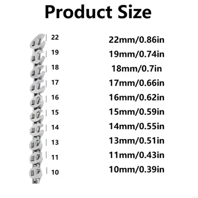 3/8 Zoll Crowfoot Wrench Set 10-22 mm 3/8 Zoll verstellbarer Schraubenschlüssel Set für mechanische Arbeit Zugangsbefestigungen Accessori
