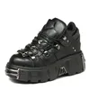 NEUE Punk Stil Frauen Schuhe Lace-up Ferse Höhe Plattform Schuhe Frau Gothic Ankle Rock Stiefel