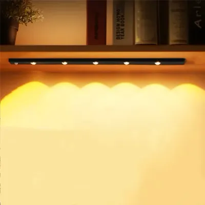 USB Night Light Motion Sensor Light LED Lamp With Switch Rechargeable Inductor Lights For Kitchen Stairs Hallway Closet Bedroom
