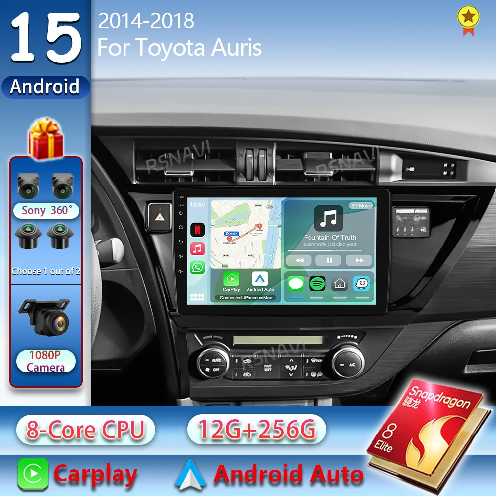 Android 15 Auto Radio Für Toyota Corolla Auris 2017 2018 Drahtlose Carplay Android Auto Auto Stereo Multimedia Player 4G wifi 2 Din Image