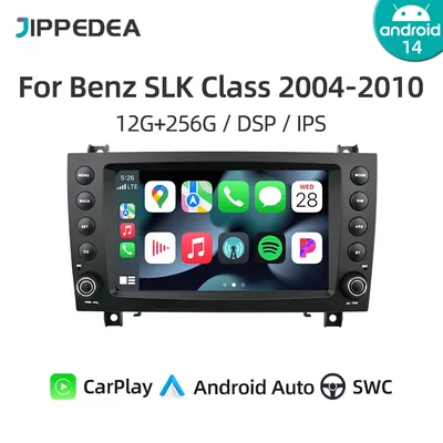 Android 14,0 Auto Multimedia Player CarPlay GPS Navigation 4G WiFi Bluetooth Auto Radio Für Benz R171 SLK SLK300 SLK280 2004-2010