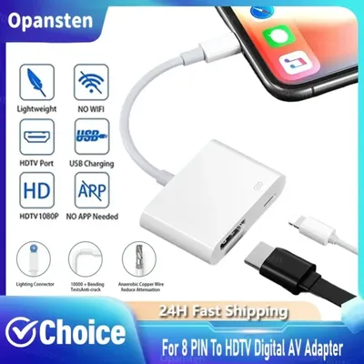 Für 8 PIN Zu HDTV Digital AV Adapter 1080P HDMI Sync Bildschirm Digital Audio AV Konverter Für HDTV Image