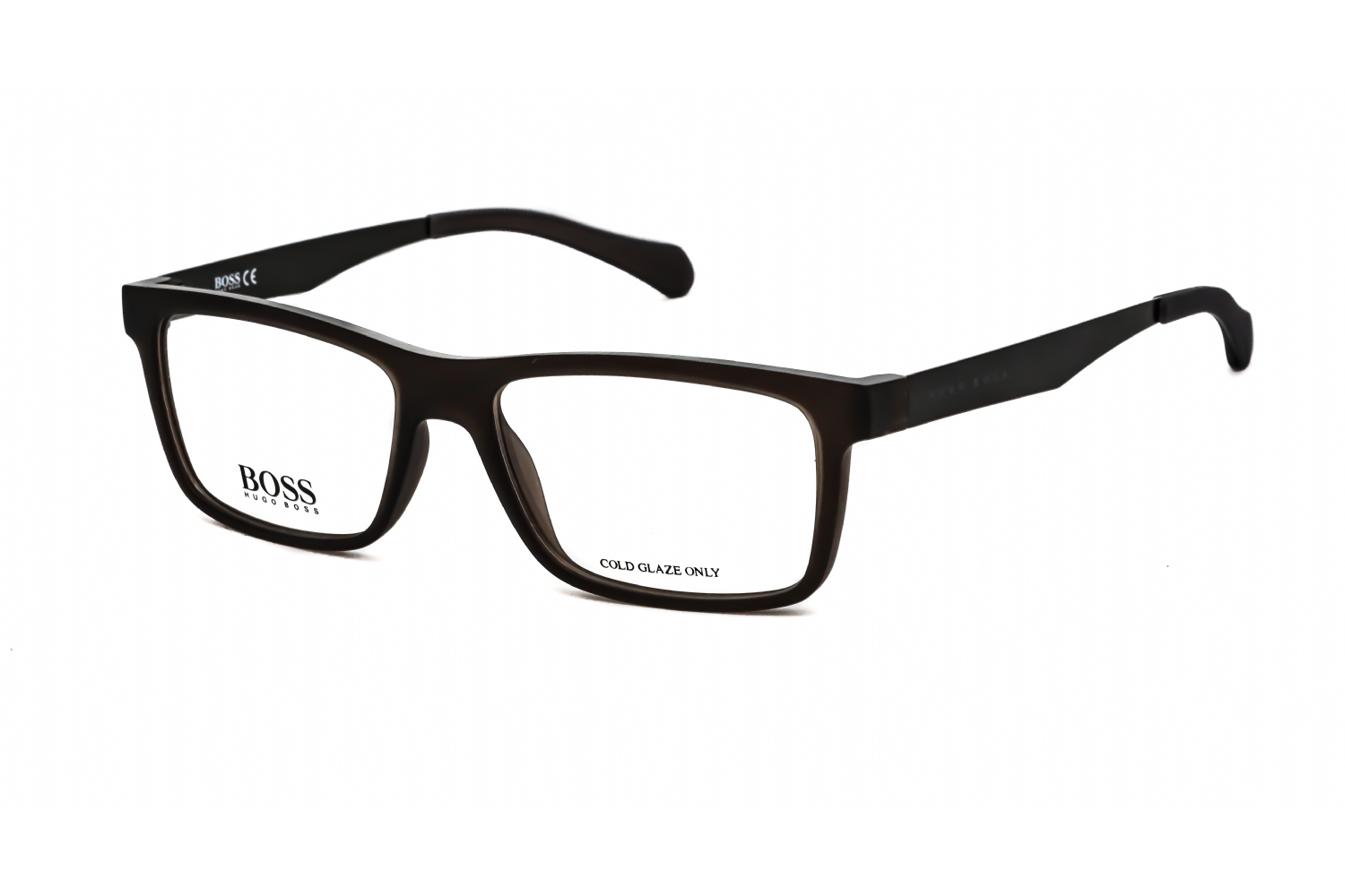 Hugo Boss Rectangular Herren Matt Braun Dunkel Ruthenium BOSS 0870