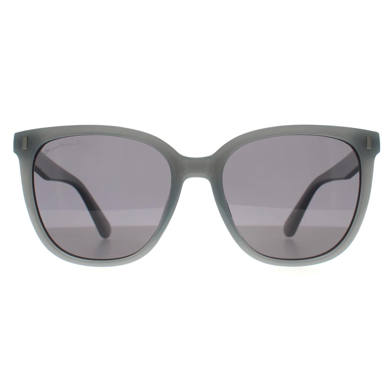 Montana Butterfly Womens Shiny Blue Cream Smoke Polarized MP190 Image