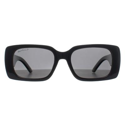 Montana Rectangle Womens Shiny Black Smoke Polarized MP194