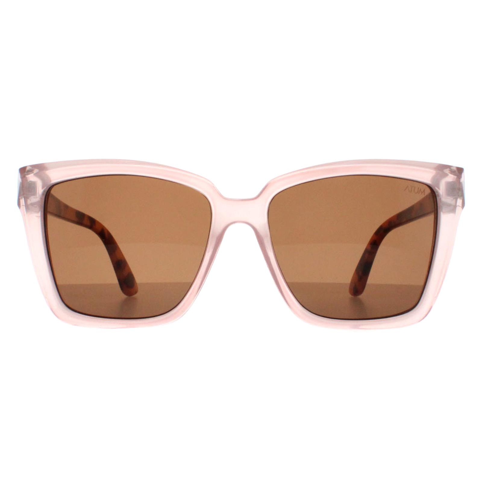 Atum Eden C2 glÃ¤nzende transparente Sonnenbrille mit braunem Farbverlauf Image