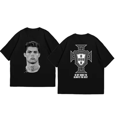 Cristiano Ronaldo fútbol superestrella Super moda impresa camiseta de manga corta hombres desgastado