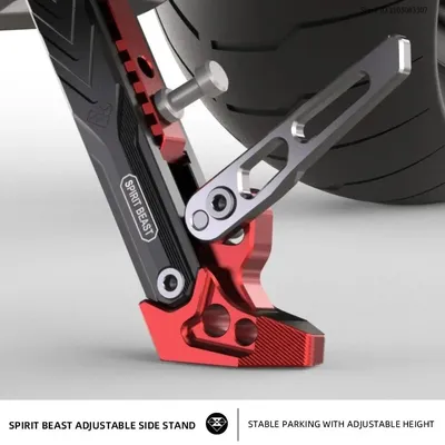 Motorcycle Support Side Frame Adjustable High Side Support Scooter Side Stand Kick Bracket for Honda