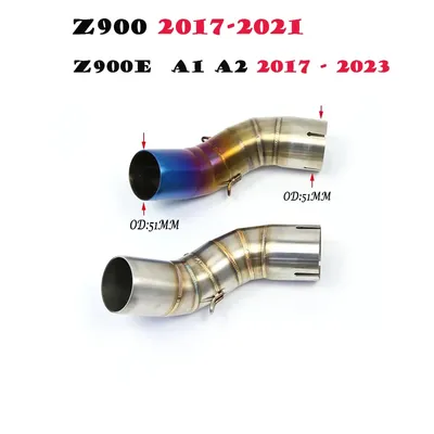 For Kawasaki Z900 2017-2021 z900 z900e A1 A2 2017 - 2023 Motorcycle Exhuast Middle Link Pipe Escape