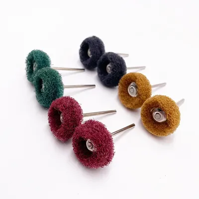 100Pcs Dental Lab Polishing Buff Brush Double Layer Polishing Wheel 25mm Rotary Tools 2.35mm Shank