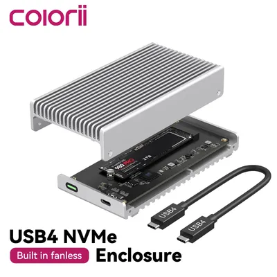40Gbps M.2 NVMe USB 4.0 SSD Enclosure Thunderbolt USB-C SSD Case Compatible with USB 3.2/3.1/3.0 For