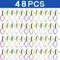 48Pcs Tennis Keychain Simulation Mini Tennis Racket Ball Keychain Pendant Bag Key Ring Accessories