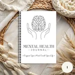 Journal de santé mentale, planificateur de santé mentale, cahier d'exercices de beauté, feuille de